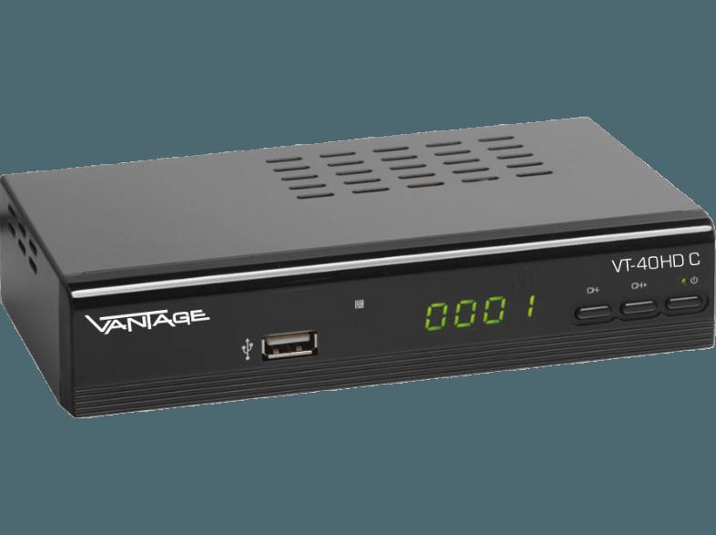 VANTAGE VT-40 HD C Kabel-Receiver (HDTV, DVB-C, Schwarz)