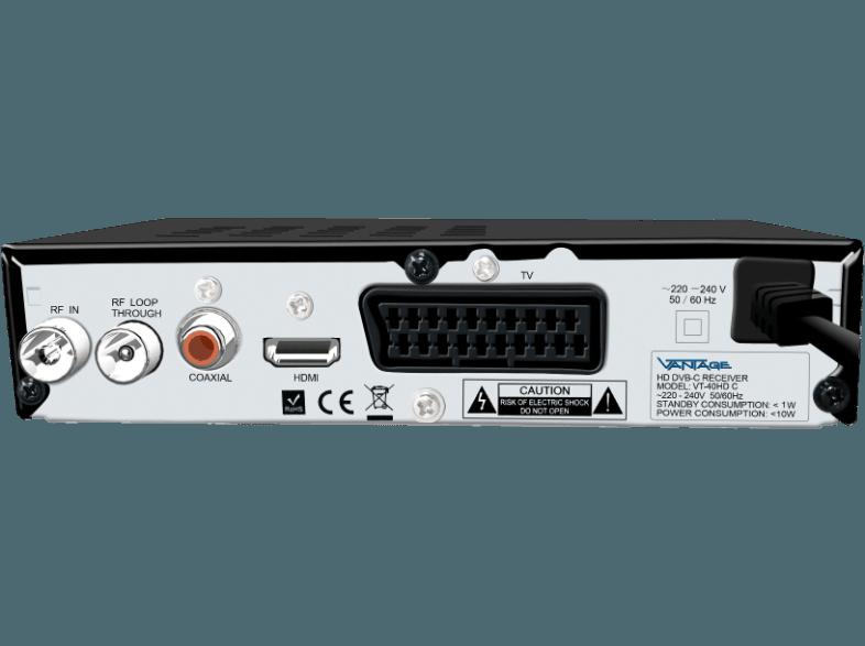 VANTAGE VT-40 HD C Kabel-Receiver (HDTV, DVB-C, Schwarz)