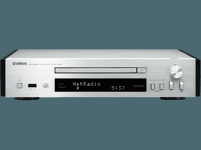 YAMAHA CD-NT670D Netzwerk CD-Spieler mit MusicCast (Silber)