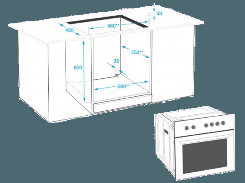 BEKO BIM 25800XMS Backofen (Einbaugerät, A, 71 Liter/Jahr, 594 mm breit)