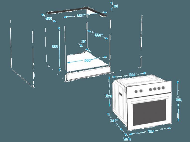 BEKO BUC22020X Einbauherdset (Glaskeramikkochfeld, A, 75 Liter), BEKO, BUC22020X, Einbauherdset, Glaskeramikkochfeld, A, 75, Liter,