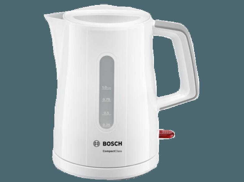 BOSCH TWK 3 A 051 Wasserkocher Weiß/Hellgra (2400 Watt, 1 Liter), BOSCH, TWK, 3, A, 051, Wasserkocher, Weiß/Hellgra, 2400, Watt, 1, Liter,