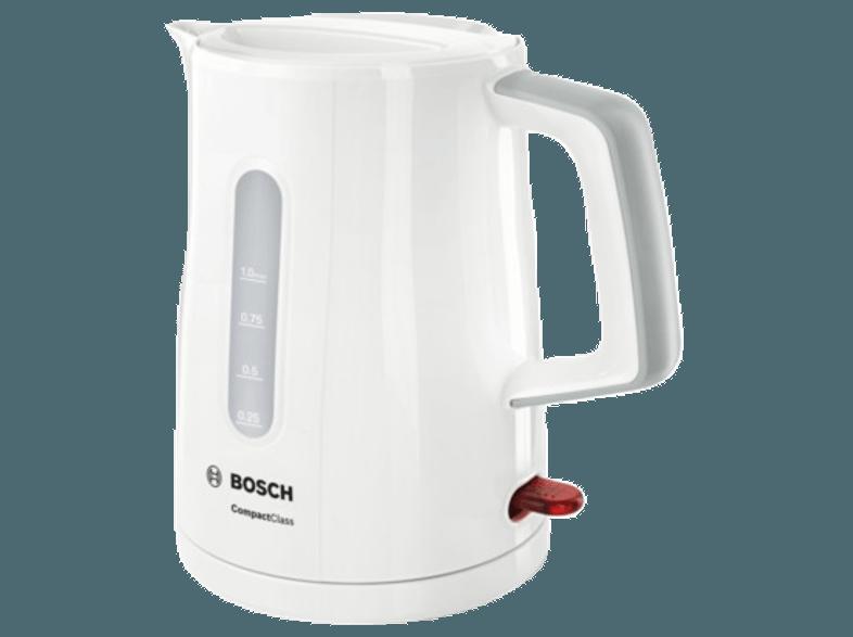 BOSCH TWK 3 A 051 Wasserkocher Weiß/Hellgra (2400 Watt, 1 Liter), BOSCH, TWK, 3, A, 051, Wasserkocher, Weiß/Hellgra, 2400, Watt, 1, Liter,