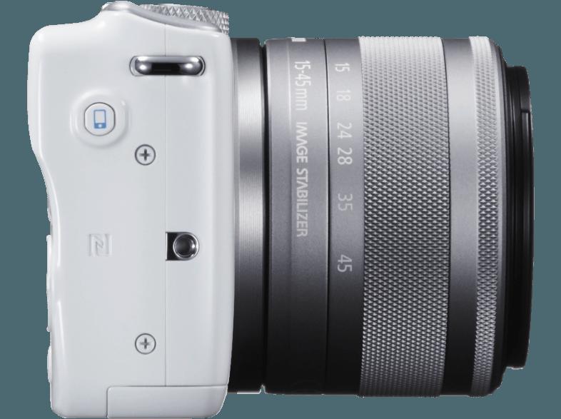 CANON EOS M10 Systemkamera 18 Megapixel mit Objektiv 15-45 mm f/3.5-6.3, 7.5 cm Display   Touchscreen