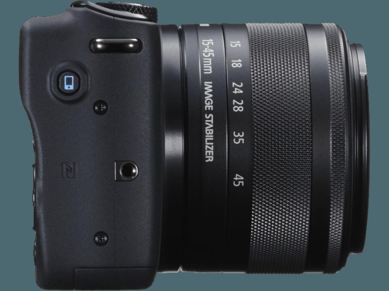 CANON EOS M10 Systemkamera 18 Megapixel mit Objektiv 15-45 mm f/3.5-6.3, 7.5 cm Display   Touchscreen