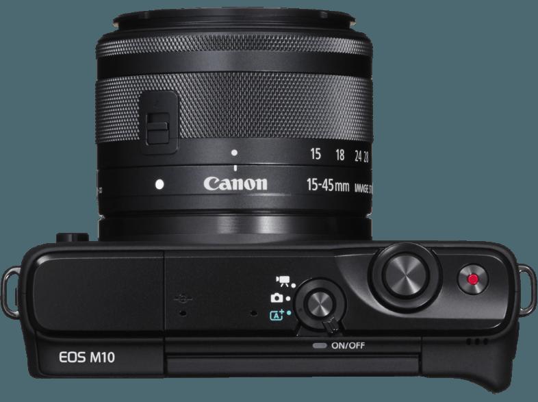 CANON EOS M10 Systemkamera 18 Megapixel mit Objektiv 15-45 mm f/3.5-6.3, 7.5 cm Display   Touchscreen