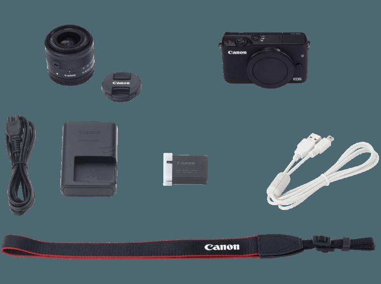 CANON EOS M10 Systemkamera 18 Megapixel mit Objektiv 15-45 mm f/3.5-6.3, 7.5 cm Display   Touchscreen