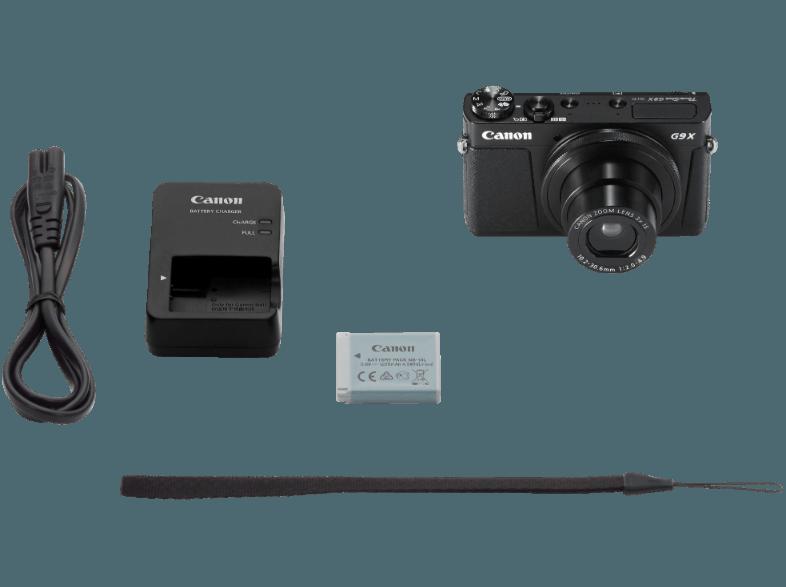 CANON PowerShot G9 X  Schwarz (20.2 Megapixel, 3x opt. Zoom, 7.5 cm TFT-LCD, WLAN)