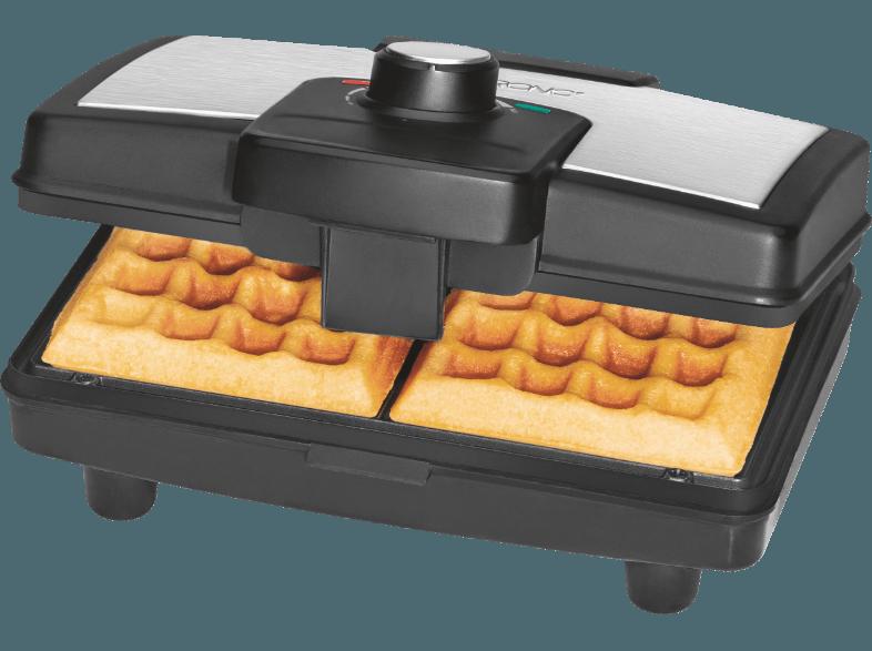 CLATRONIC WA 3606 Waffeleisen Schwarz/Inox