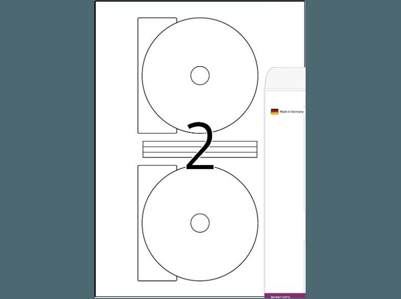 HERMA 4849 Inkjet CD-Etiketten Ø 116 mm A4 50 St.