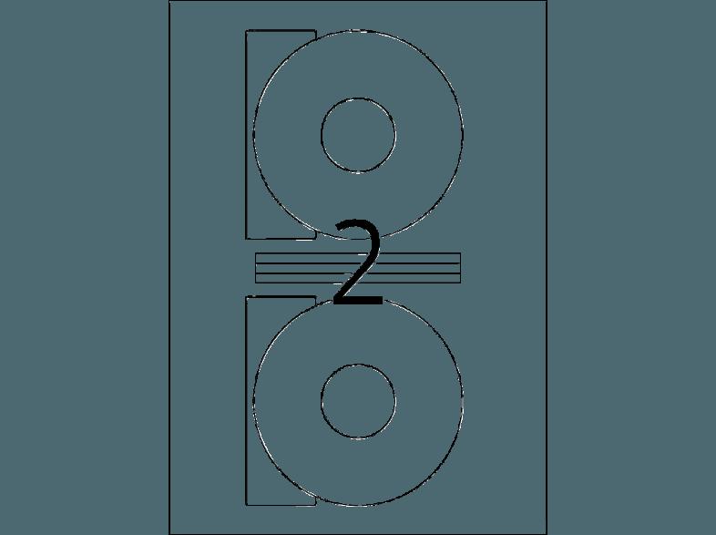 HERMA 4849 Inkjet CD-Etiketten Ø 116 mm A4 50 St.