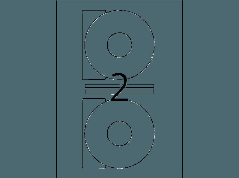 HERMA 4849 Inkjet CD-Etiketten Ø 116 mm A4 50 St.