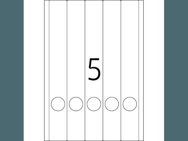 HERMA 5131 Ordneretiketten 38x297 mm A4 100 St.