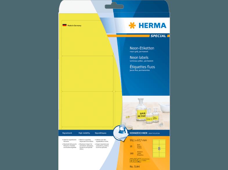 HERMA 5144 Neonetiketten 99.1x67.7 mm A4 160 St.