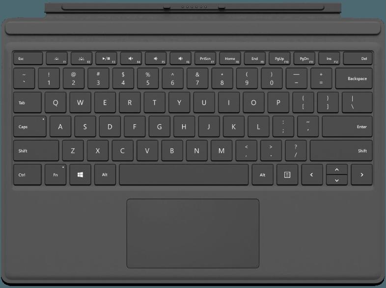 MICROSOFT Surface Pro 4 Type Cover Schwarz, MICROSOFT, Surface, Pro, 4, Type, Cover, Schwarz