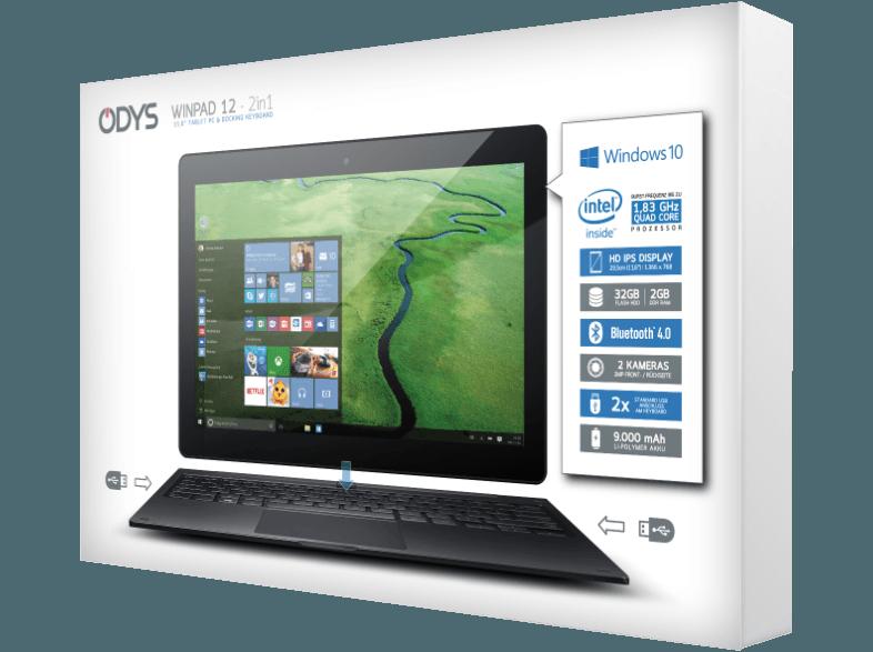 ODYS Winpad 12 32 GB  Convertible Schwarz