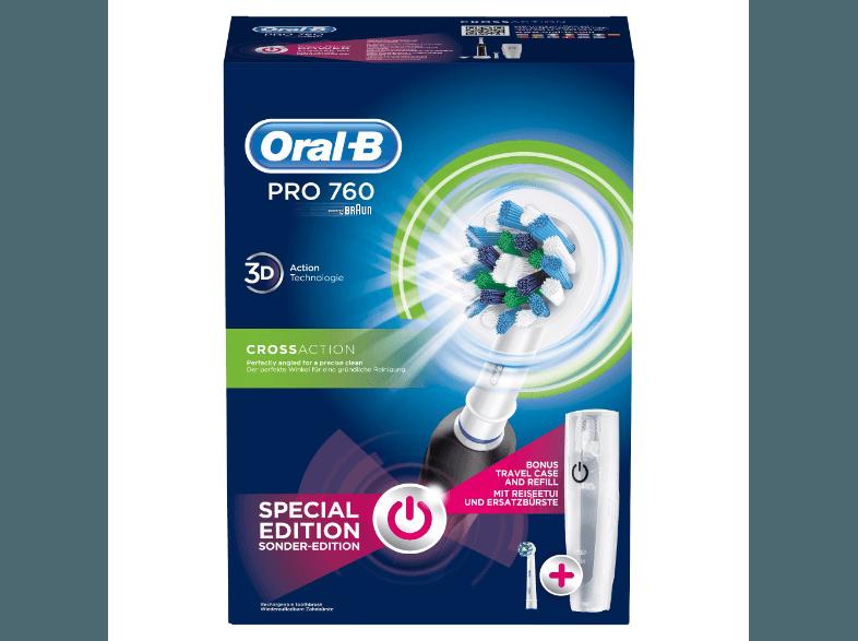 ORAL-B Pro 760 CrossAction Elektrische Zahnbürste Schwarz