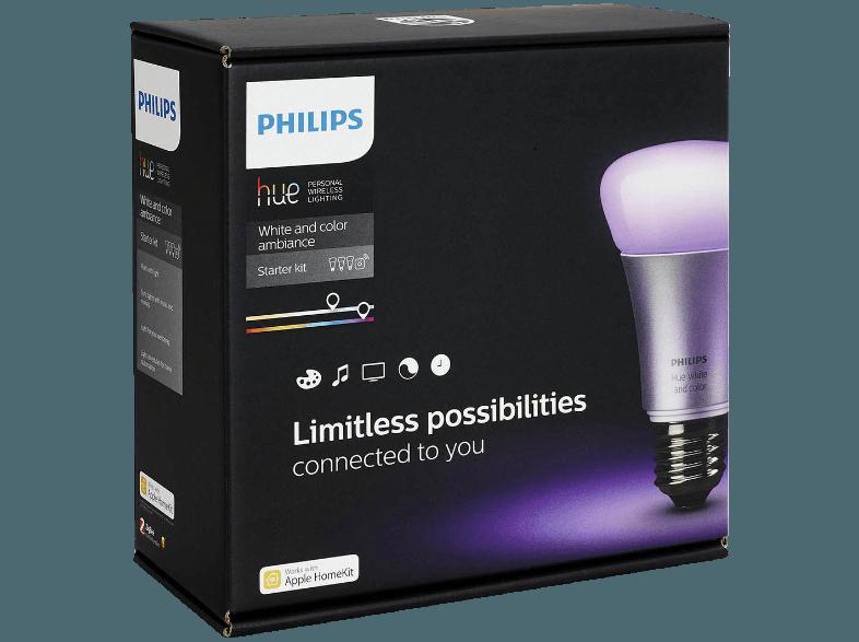 PHILIPS 461532 Hue inkl. 3 Lampen und einer Bridge Starter Set Weiß