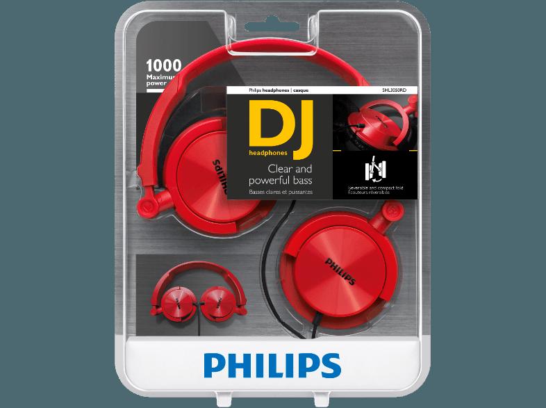 PHILIPS SHL3050RD Kopfhörer Rot