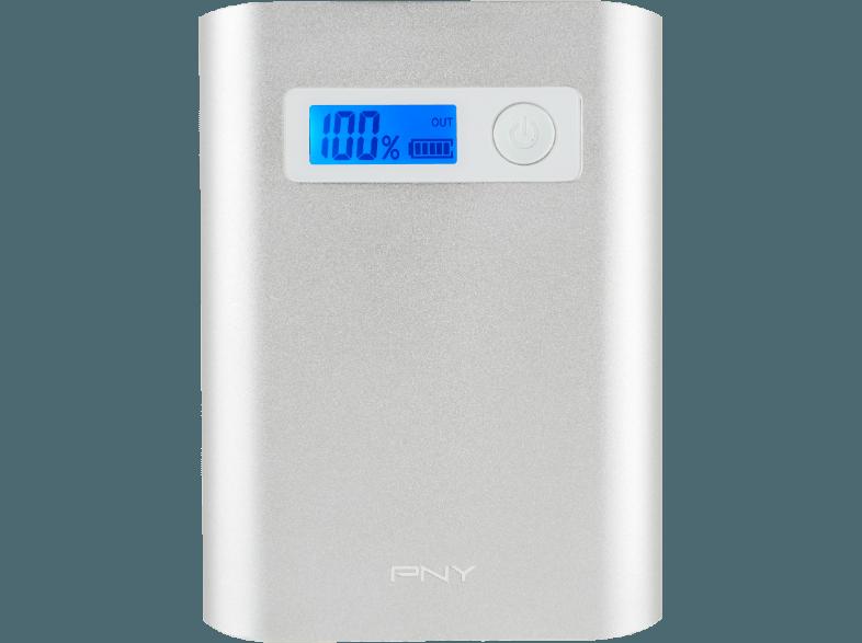 PNY Alu Digital 10400 PowerPack 10.400 mAh Silber, PNY, Alu, Digital, 10400, PowerPack, 10.400, mAh, Silber