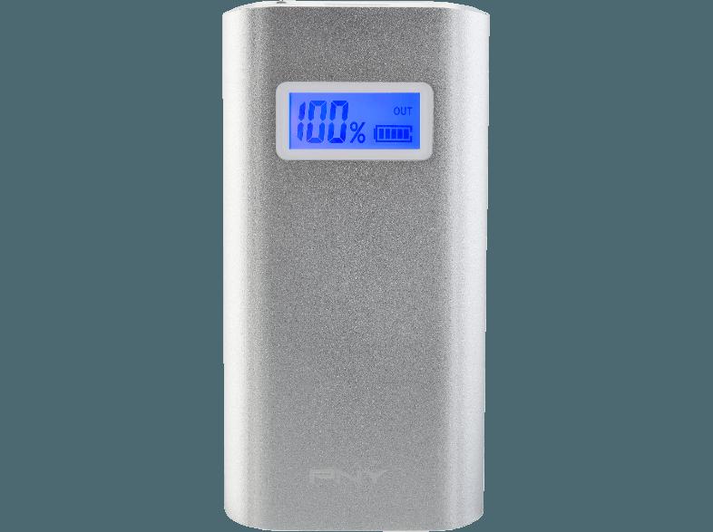 PNY P-B5200-1S02B-RB Alu Digital 5200 PowerPack 5.200 mAh Silber, PNY, P-B5200-1S02B-RB, Alu, Digital, 5200, PowerPack, 5.200, mAh, Silber