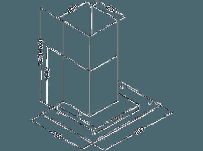 RESPEKTA CH 0150 IXN Dunstabzugshaube (450 mm tief), RESPEKTA, CH, 0150, IXN, Dunstabzugshaube, 450, mm, tief,