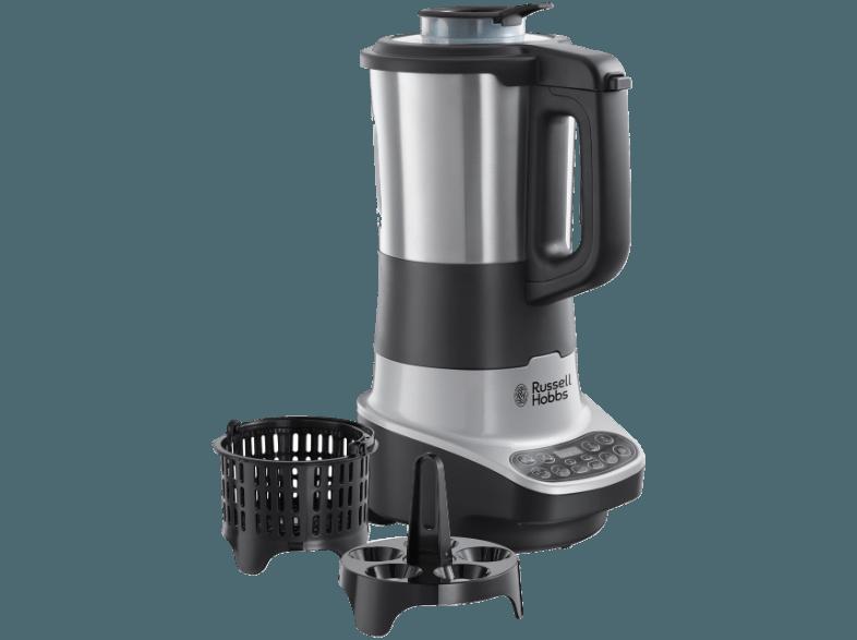 RUSSELL HOBBS 21481-56 Soup and Blend Standmixer mit Kochfunktion/Suppenzubereiter Edelstahl/Schwarz (1200 Watt, bis zu 1.75 Liter/Jahr)