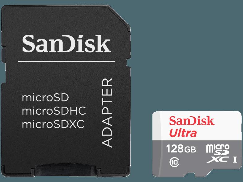 SANDISK Ultra® microSDHC™/SDXC™ Speicherkarte  128 GB, SANDISK, Ultra®, microSDHC™/SDXC™, Speicherkarte, 128, GB