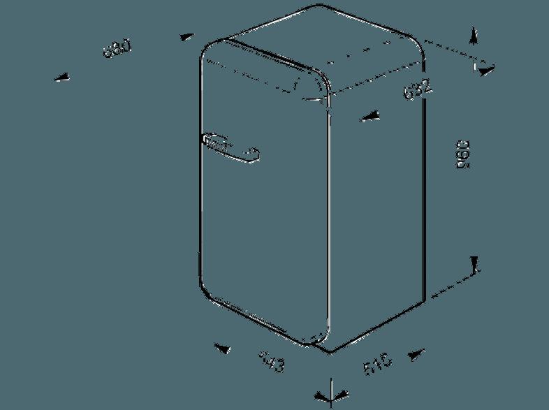 SMEG FAB 10 HLNE Kühlschrank (123 kWh/Jahr, A , 960 mm hoch, Schwarz), SMEG, FAB, 10, HLNE, Kühlschrank, 123, kWh/Jahr, A, 960, mm, hoch, Schwarz,