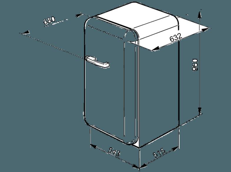 SMEG FAB 10 HRIT Kühlschrank (123 kWh/Jahr, A , 960 mm hoch, Grün/Weiß/Rot), SMEG, FAB, 10, HRIT, Kühlschrank, 123, kWh/Jahr, A, 960, mm, hoch, Grün/Weiß/Rot,