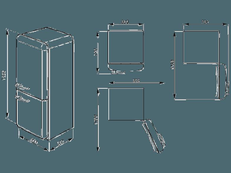 SMEG FAB32LVEN1 Kühlgefrierkombination (229 kWh/Jahr, A  , 1926 mm hoch, Grün), SMEG, FAB32LVEN1, Kühlgefrierkombination, 229, kWh/Jahr, A, , 1926, mm, hoch, Grün,