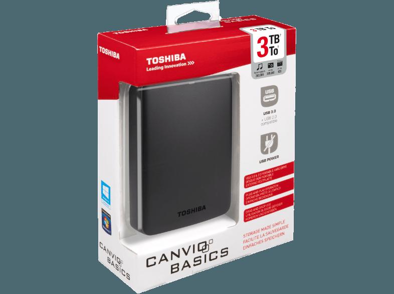 TOSHIBA Canvio Basics  3 TB 2.5 Zoll extern, TOSHIBA, Canvio, Basics, 3, TB, 2.5, Zoll, extern