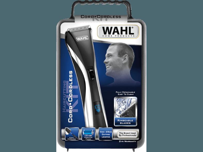 WAHL Rinseable Hybrid Serie 9697-1016 Haar- & Bartschneider Schwarz/Silber (Netzbetrieb/Akkubetrieb)