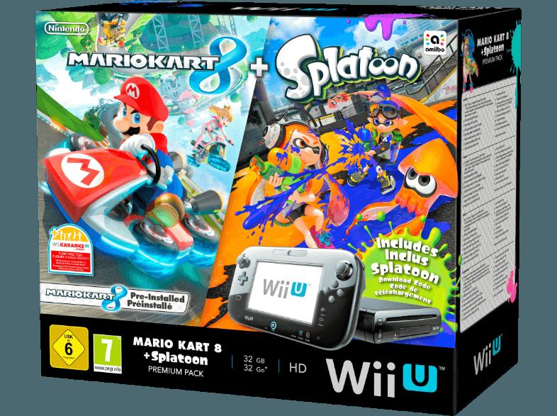 Wii U Mario Kart 8   Splatoon Premium Pack Schwarz