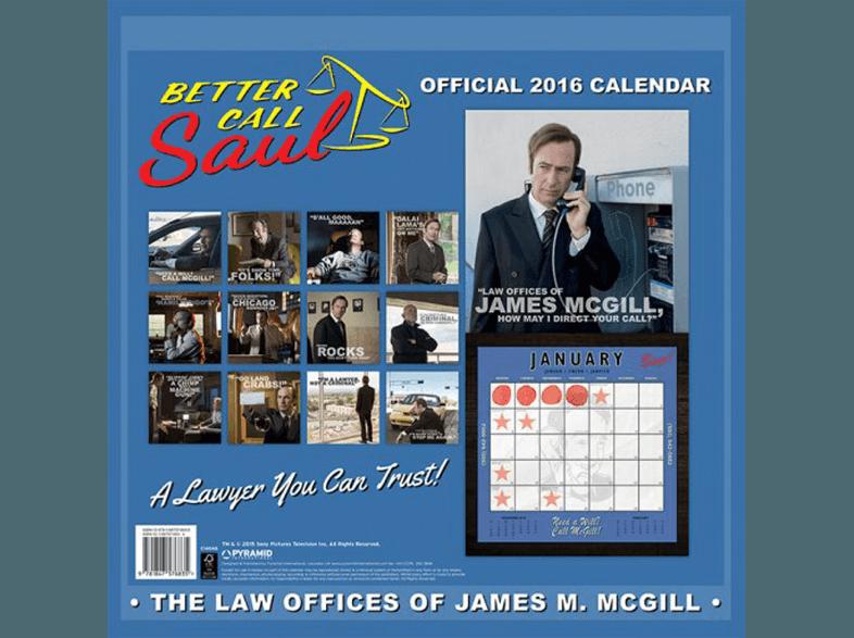 Better Call Saul - Kalender 2016 (30x30)