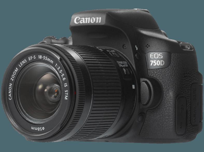 CANON EOS 750D   CS 100 Connect Station Spiegelreflexkamera 24.2 Megapixel mit Objektiv 18-55 mm f/3.5-5.6, 7.7 cm Display   Touchscreen