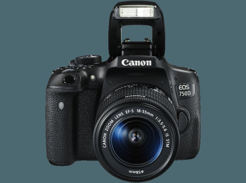 CANON EOS 750D   CS 100 Connect Station Spiegelreflexkamera 24.2 Megapixel mit Objektiv 18-55 mm f/3.5-5.6, 7.7 cm Display   Touchscreen