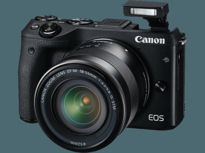 CANON EOS M3   CS 100 Connect Station Systemkamera 24.2 Megapixel mit Objektiv 18-55 mm f/3.5-5.6, 7.5 cm Display   Touchscreen, WLAN