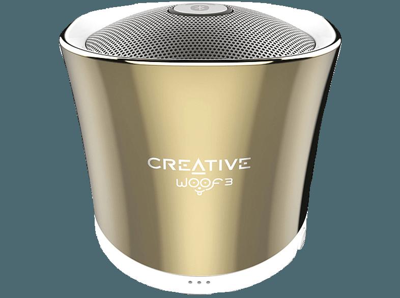 CREATIVE Woof 3 BT Bluetooth Lautsprecher Gold, CREATIVE, Woof, 3, BT, Bluetooth, Lautsprecher, Gold