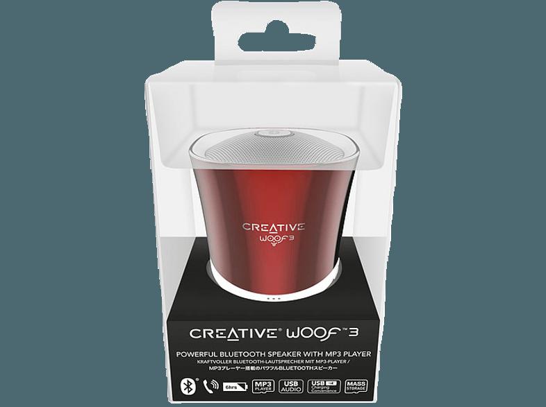 CREATIVE Woof 3 BT Bluetooth Lautsprecher Rot