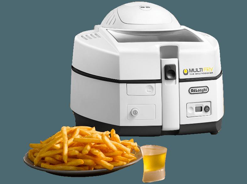 DELONGHI FH 1130/1 MultiFry Young Heißluft-Fritteuse/Multicooker Weiß (1500 g, 1.4 kW)