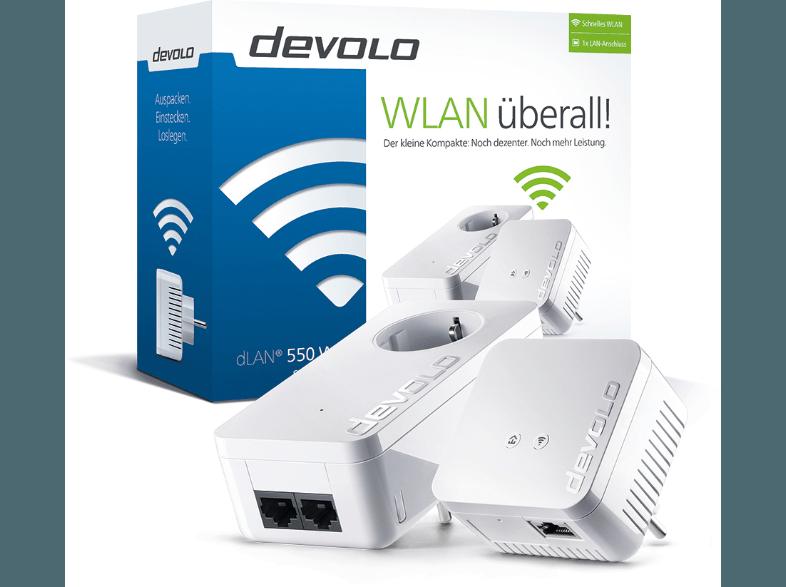 DEVOLO dLAN® 550 WiFi Starter Kit Powerline, DEVOLO, dLAN®, 550, WiFi, Starter, Kit, Powerline