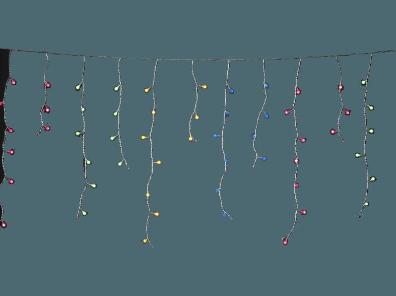 KONSTSMIDE 3672-503 LED Lichtervorhang Eisregen,  Transparent,  Mehrfarbig