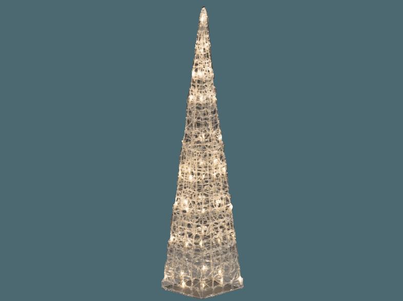 KONSTSMIDE 6106-103 LED Acryl Pyramide,  Transparent,  Warmweiß