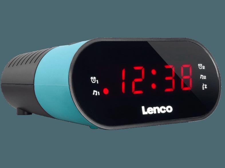 LENCO CR-07 Uhrenradio (PLL FM, FM, Blau), LENCO, CR-07, Uhrenradio, PLL, FM, FM, Blau,