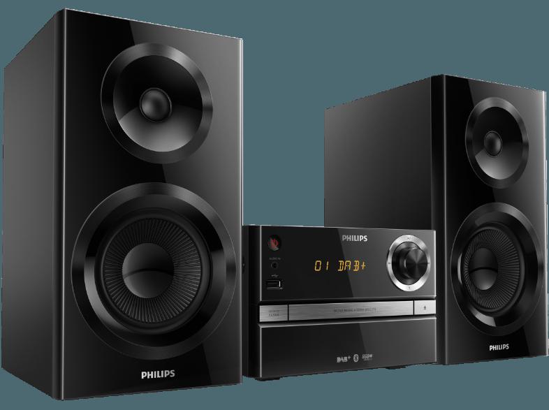 PHILIPS BTB2370/12 Mini Stereoanlage (CD, CD-R, RW, MP3-CD, USB-Flashlaufwerk, Schwarz)