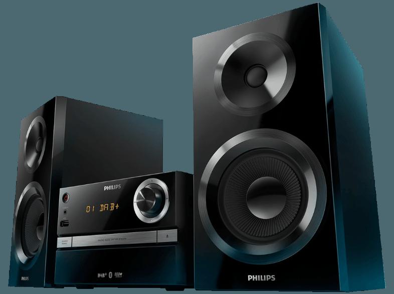 PHILIPS BTB2370/12 Mini Stereoanlage (CD, CD-R, RW, MP3-CD, USB-Flashlaufwerk, Schwarz)