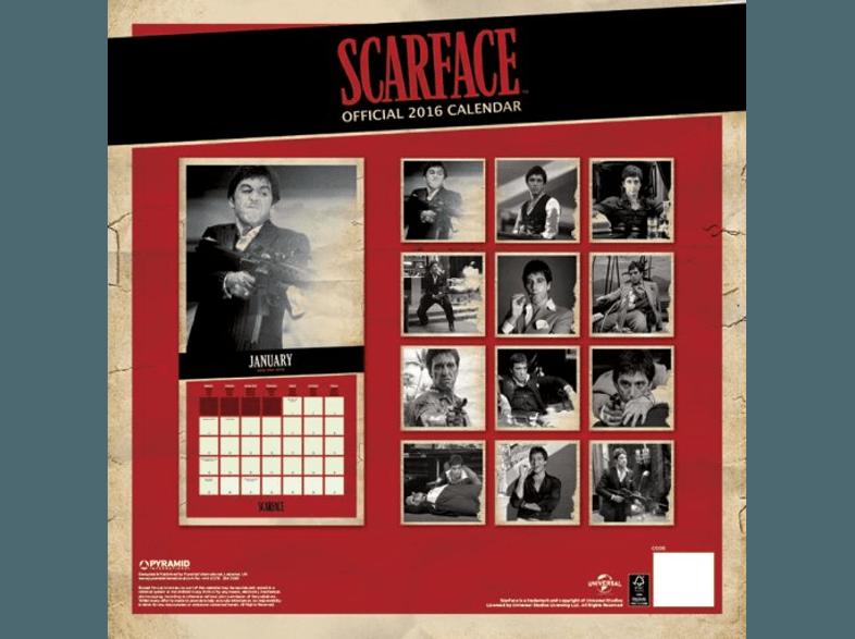 Scarface - Kalender 2016 (30x30)