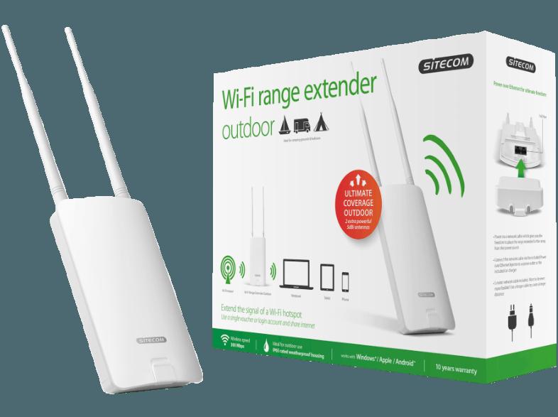 SITECOM N300 Wi-Fi Outdoor Range Extender, SITECOM, N300, Wi-Fi, Outdoor, Range, Extender