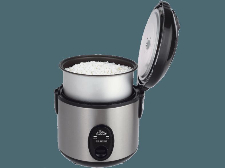 SOLIS 978.08 Rice Cooker Compact Reiskocher (Edelstahl/Schwarz)